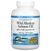 Natural Factors, Wild Alaskan Salmon Oil, 1.000mg, 180 Weichkapseln
