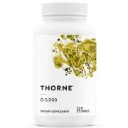 Thorne Research, Vitamin D3, Depot, 5000IU, 60 Kapseln