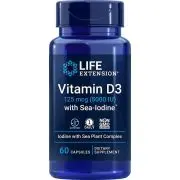 Life Extension, Vitamin D3 mit Sea-Iodine, 5000 IU, 60 Kapseln