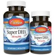 Carlson Labs, Super DHA, 500mg, 60+20 Weichkapseln
