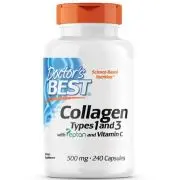 Doctor's Best, Kollagen Typ 1 und 3 mit Peptan und Vitamin C, 240 Kapseln