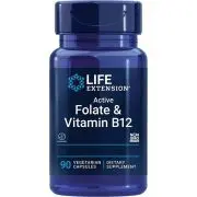 Life Extension, BioActive Folate & Vitamin B12, 90 Kapseln