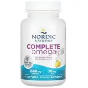 Nordic Naturals, Complete Omega Xtra, 1360mg Omega-3 plus 76mg GLA, Zitrone, 60 Weichkapseln