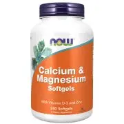 Now Foods, Calcium & Magnesium, 240 Weichkapseln