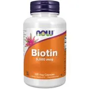 Now Foods, Biotin, 5000 mcg, 120 vegane Kapseln